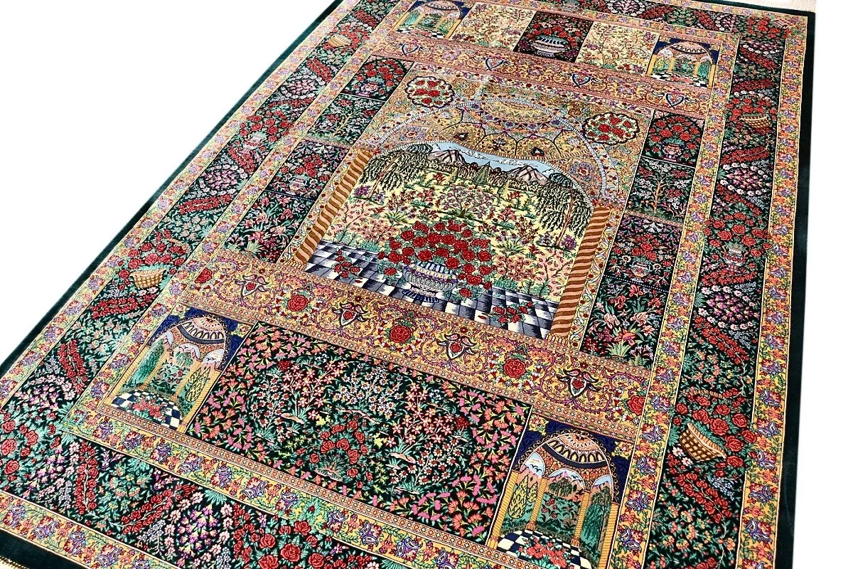 Ghom Perserteppich aus Iran, 200 × 133 cm