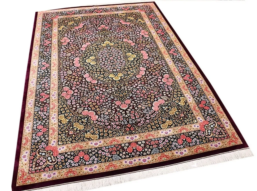 Ghom Perserteppich aus Iran, 297 × 200 cm