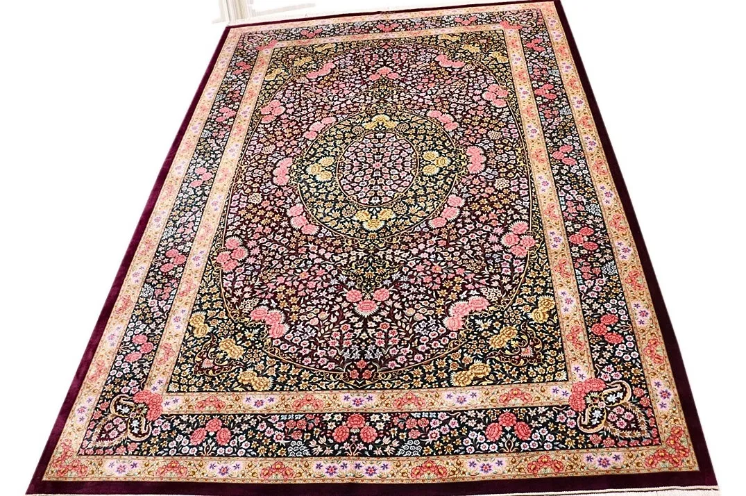 Ghom Perserteppich aus Iran, 297 × 200 cm