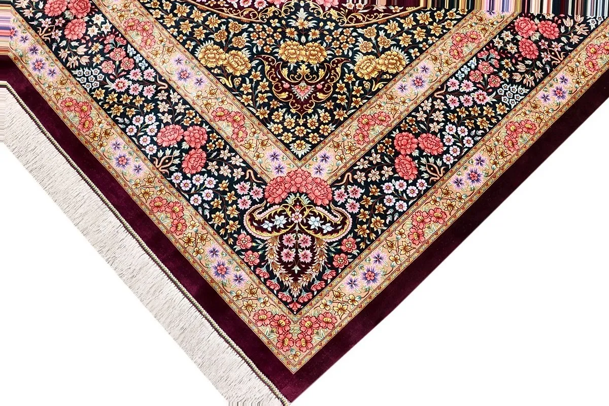 Ghom Perserteppich aus Iran, 297 × 200 cm