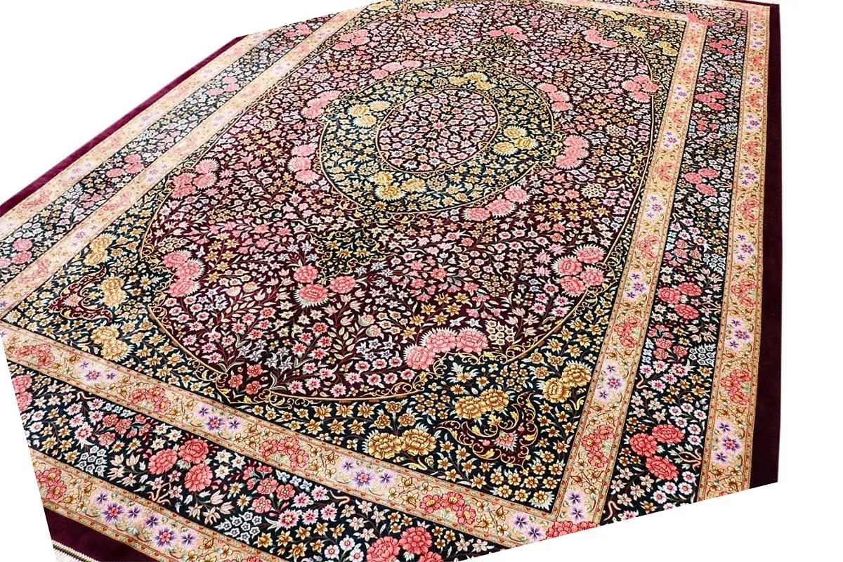 Ghom Perserteppich aus Iran, 297 × 200 cm