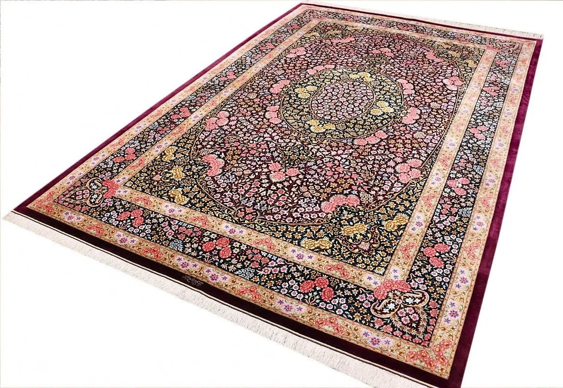 Ghom Perserteppich aus Iran, 297 × 200 cm