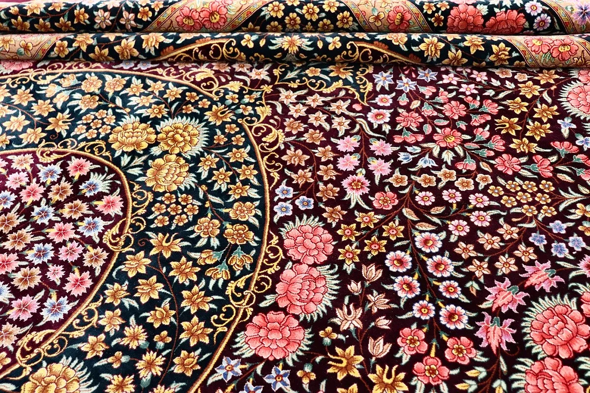 Ghom Perserteppich aus Iran, 297 × 200 cm