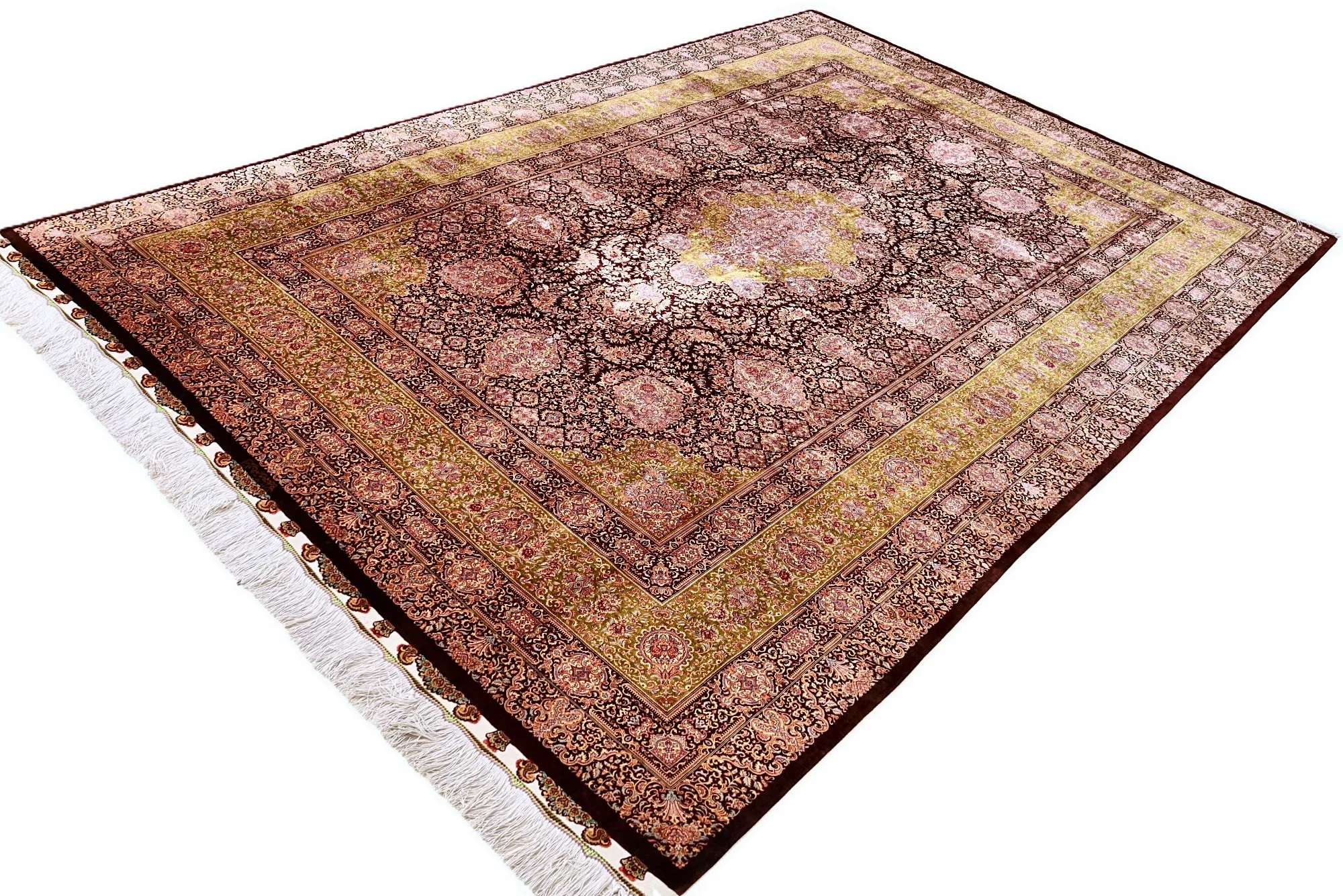 Handgeknüpfter Ghom Perserteppich 300 × 207 cm