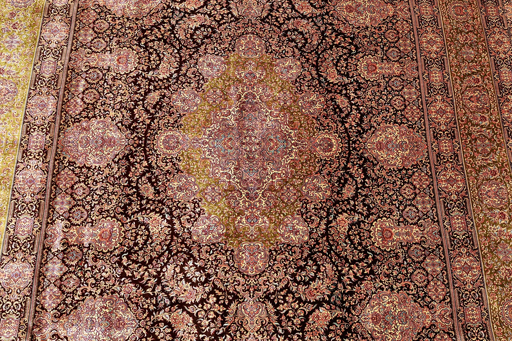 Handgeknüpfter Ghom Perserteppich 300 × 207 cm