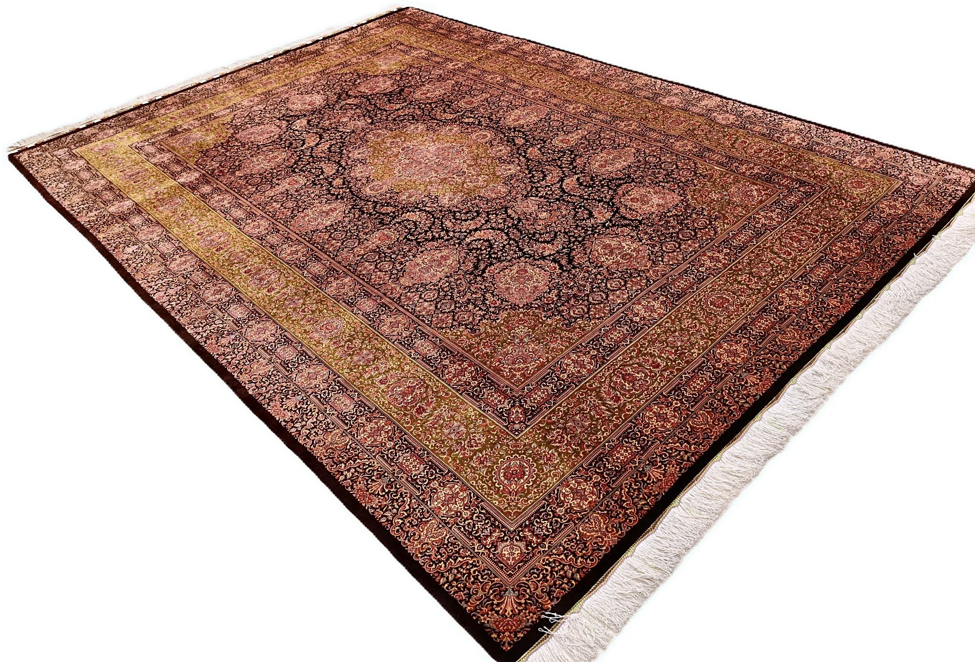 Handgeknüpfter Ghom Perserteppich 300 × 207 cm