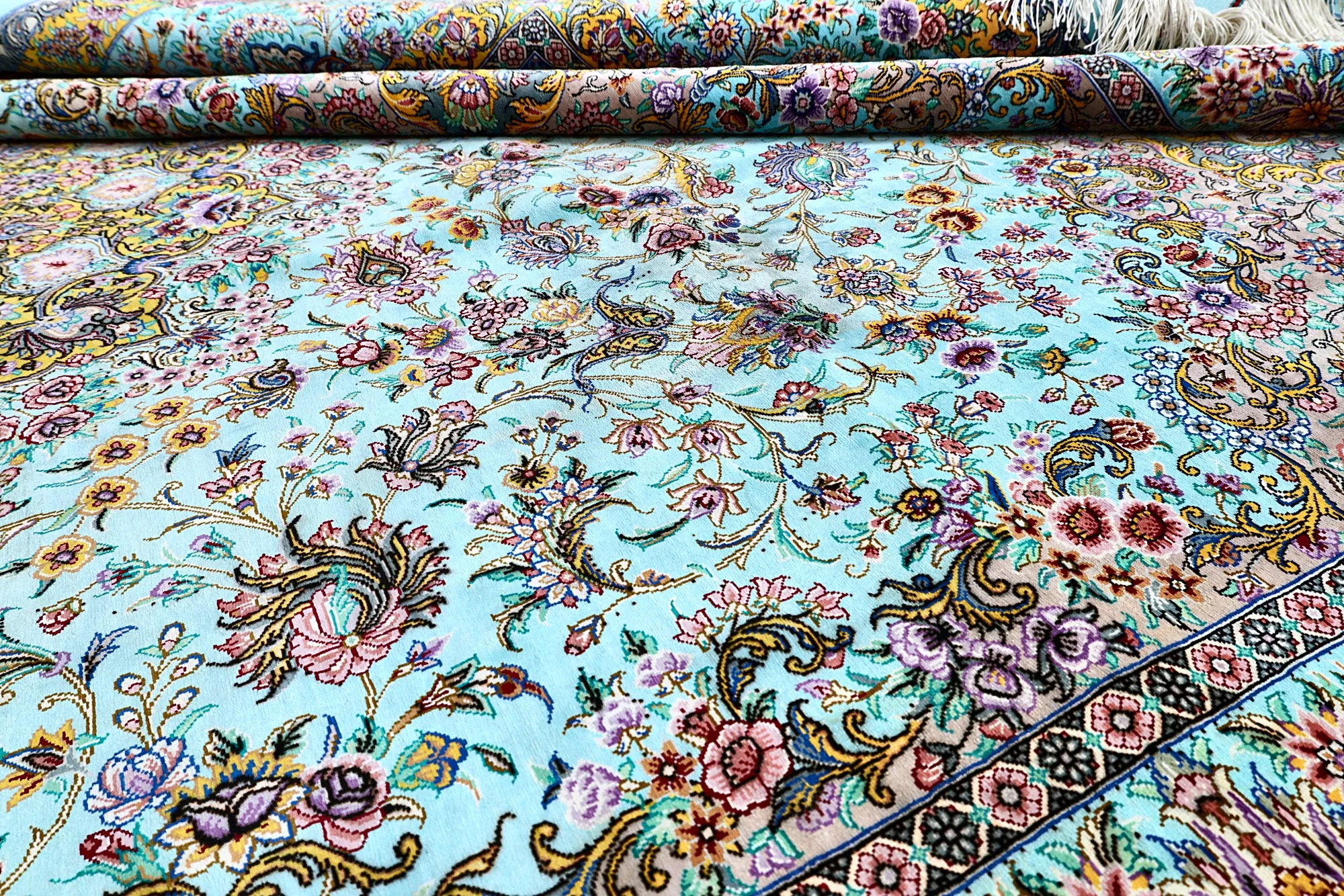 Handgeknüpfter Ghom Perserteppich 300 × 195 cm