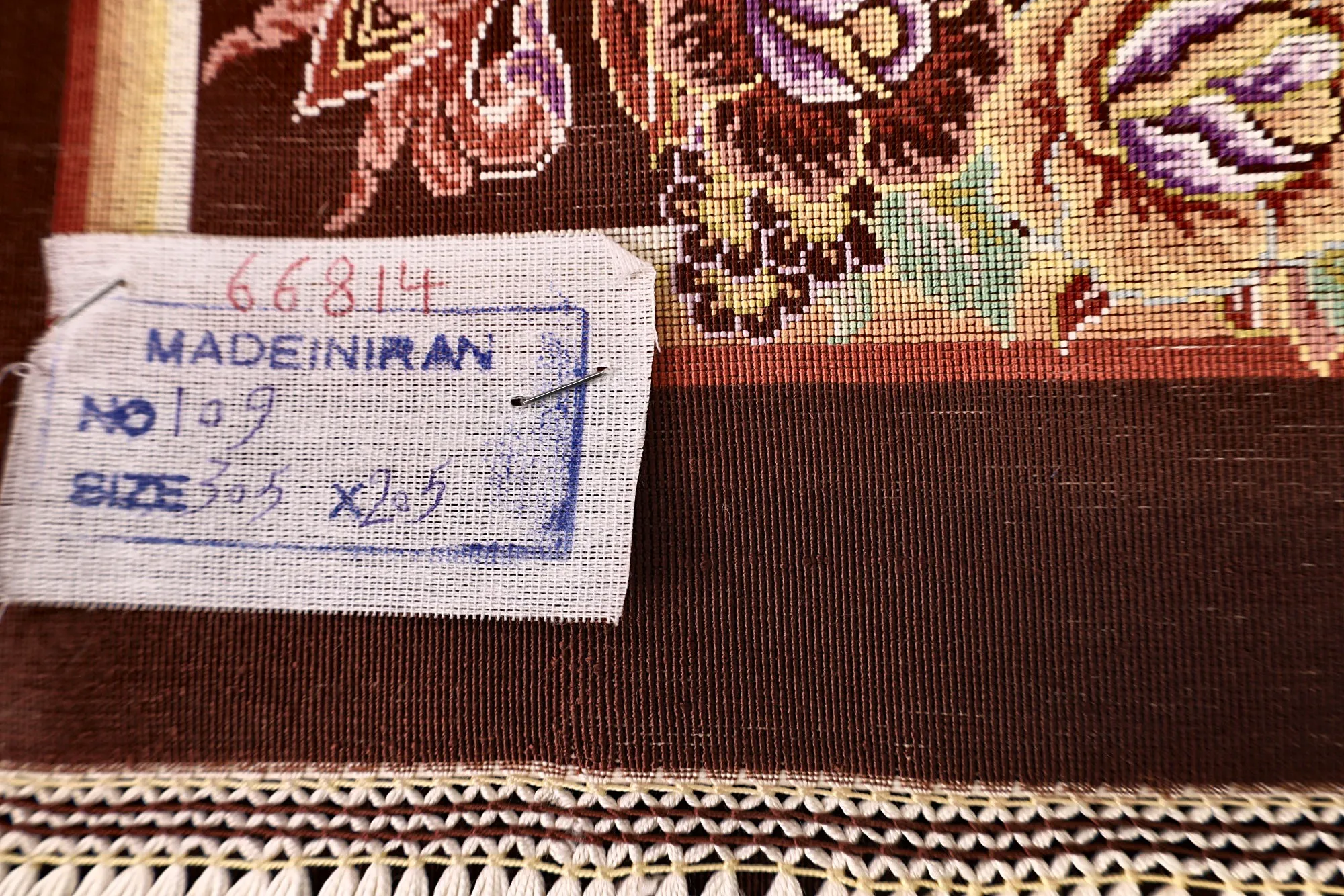 Ghom Perserteppich 305 × 205 cm aus Seide, handgeknüpft