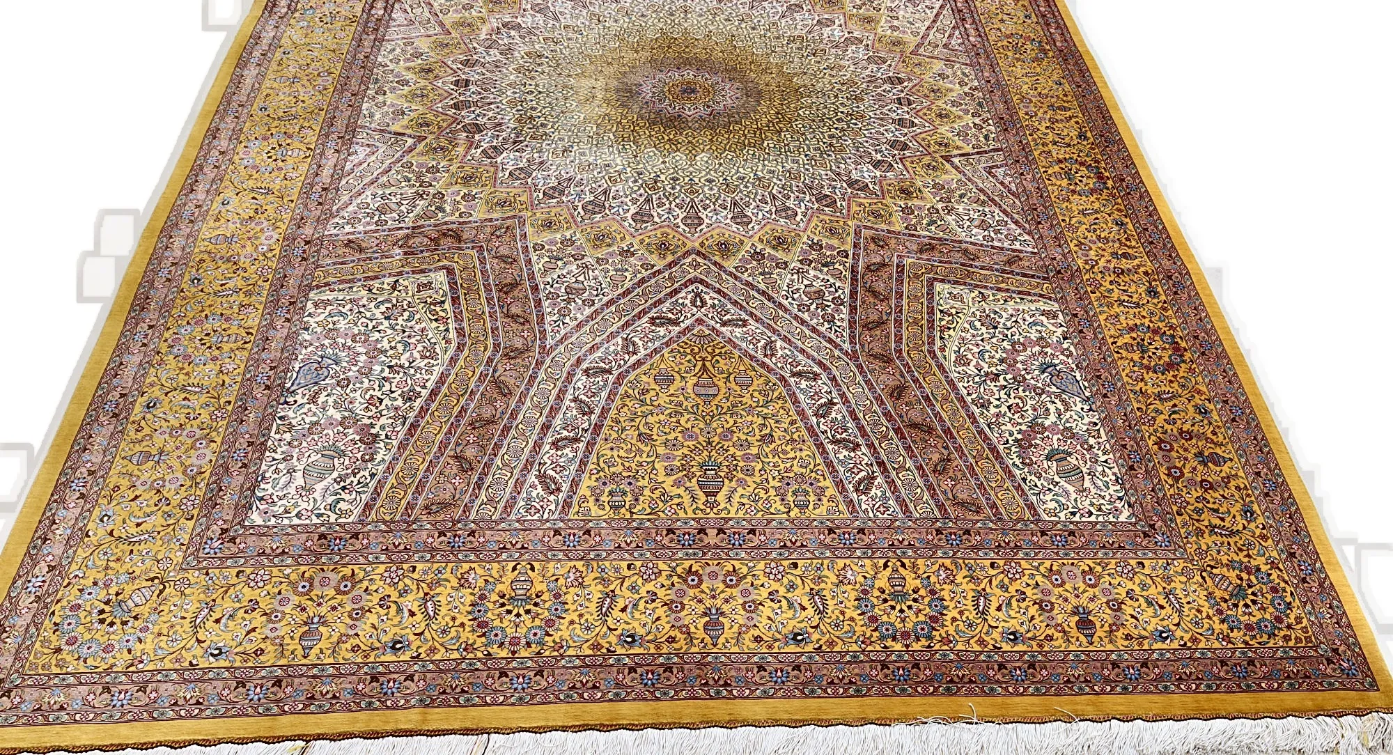 Ghom Perserteppich aus Iran, 315 × 200 cm