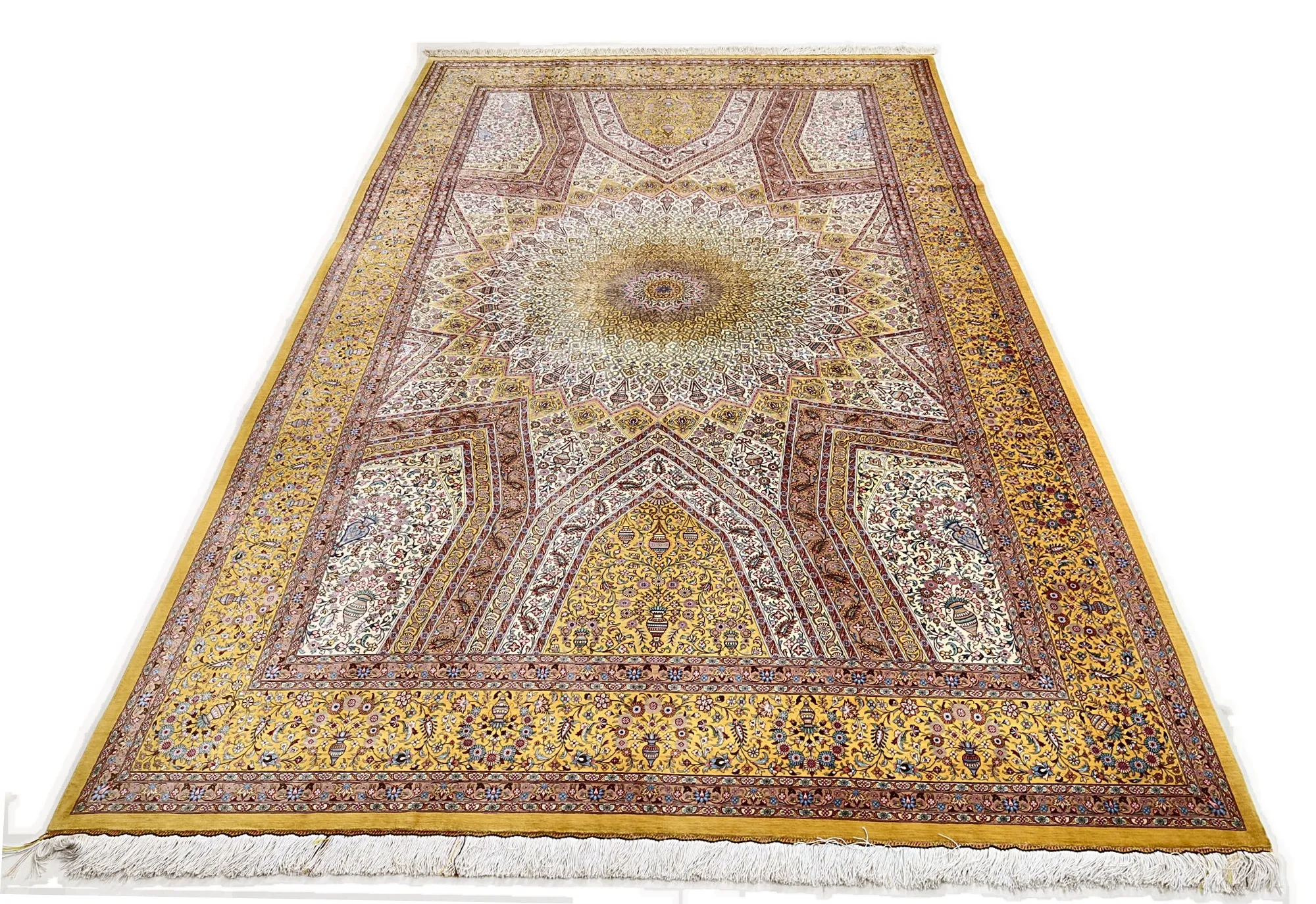 Ghom Perserteppich aus Iran, 315 × 200 cm