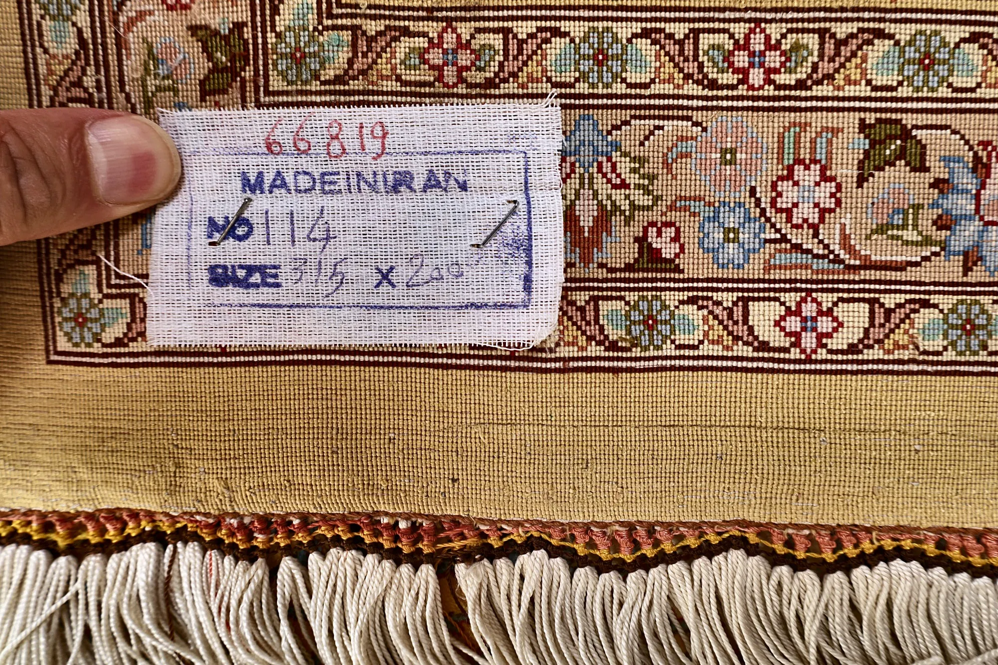 Ghom Perserteppich aus Iran, 315 × 200 cm