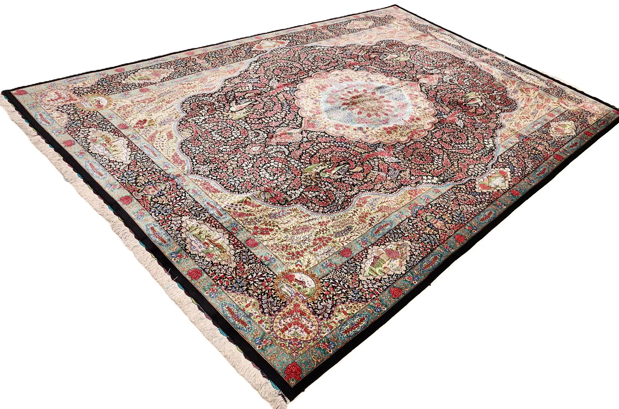 Ghom Perserteppich aus Iran, 300 × 200 cm