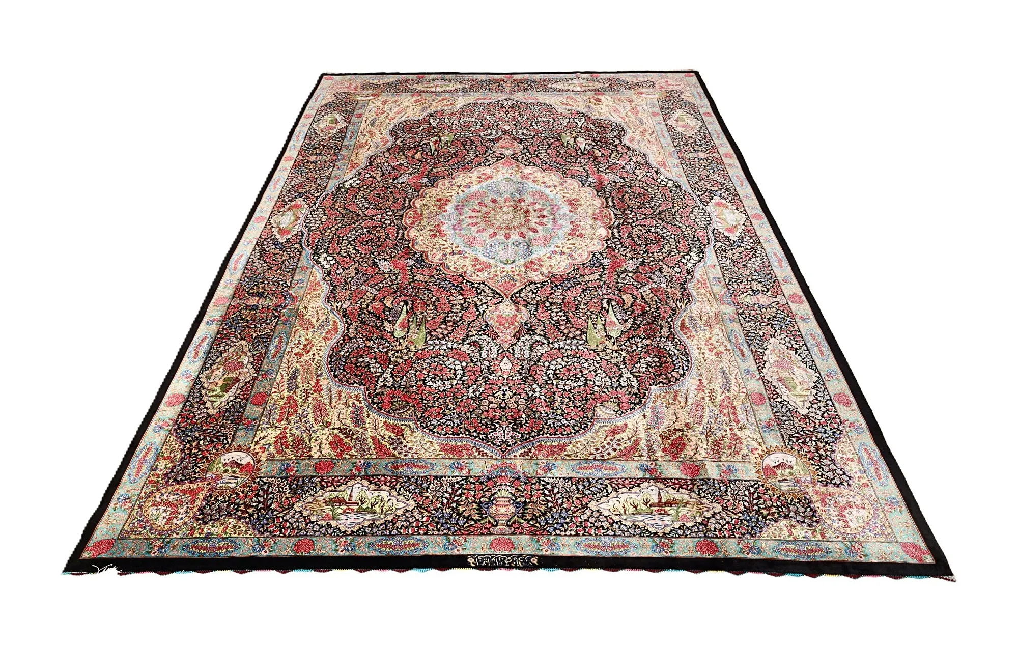Ghom Perserteppich aus Iran, 300 × 200 cm