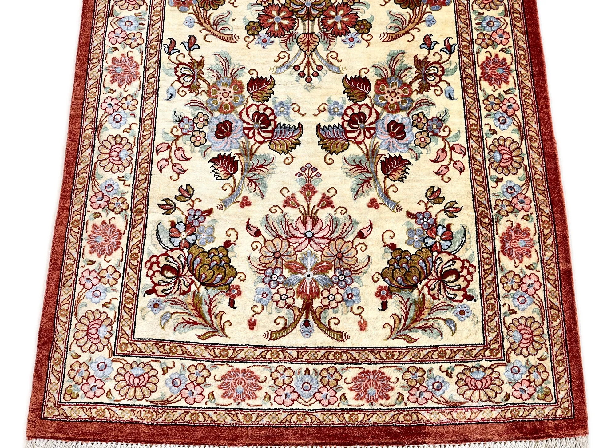 Ghom Perserteppich aus Iran, 200 × 60 cm