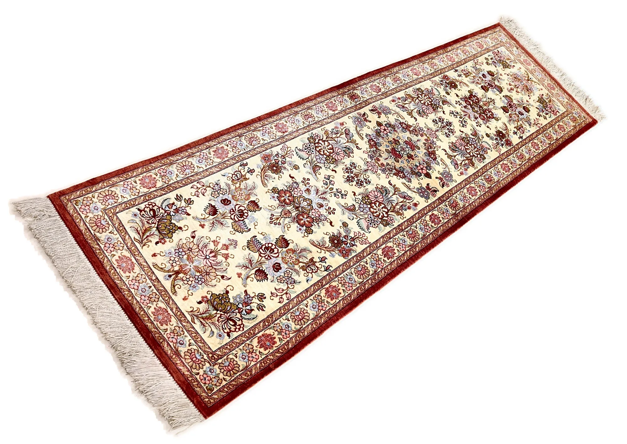 Ghom Perserteppich aus Iran, 200 × 60 cm