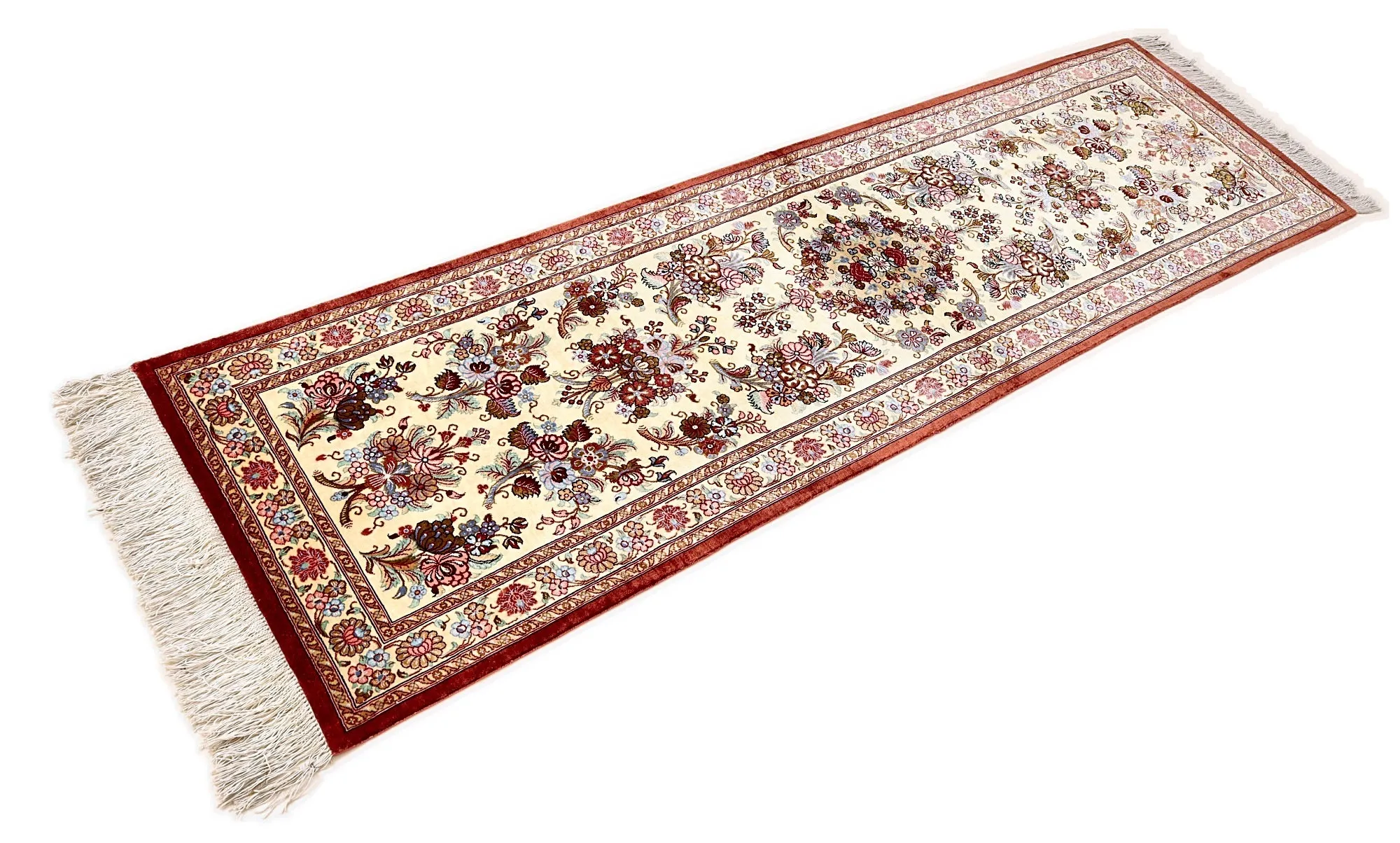 Ghom Perserteppich aus Iran, 200 × 60 cm