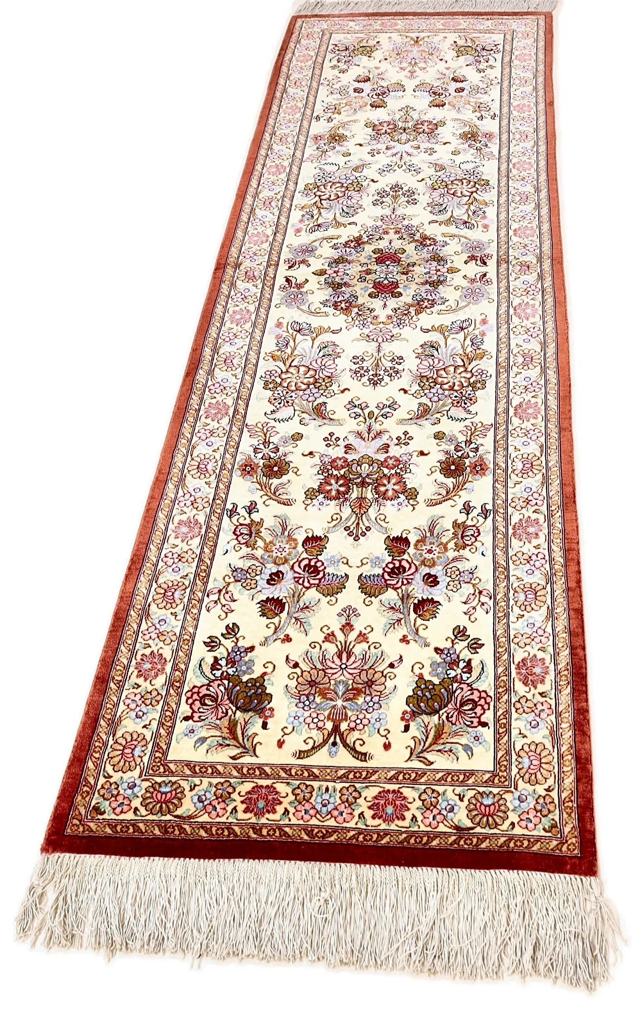 Ghom Perserteppich aus Iran, 200 × 60 cm
