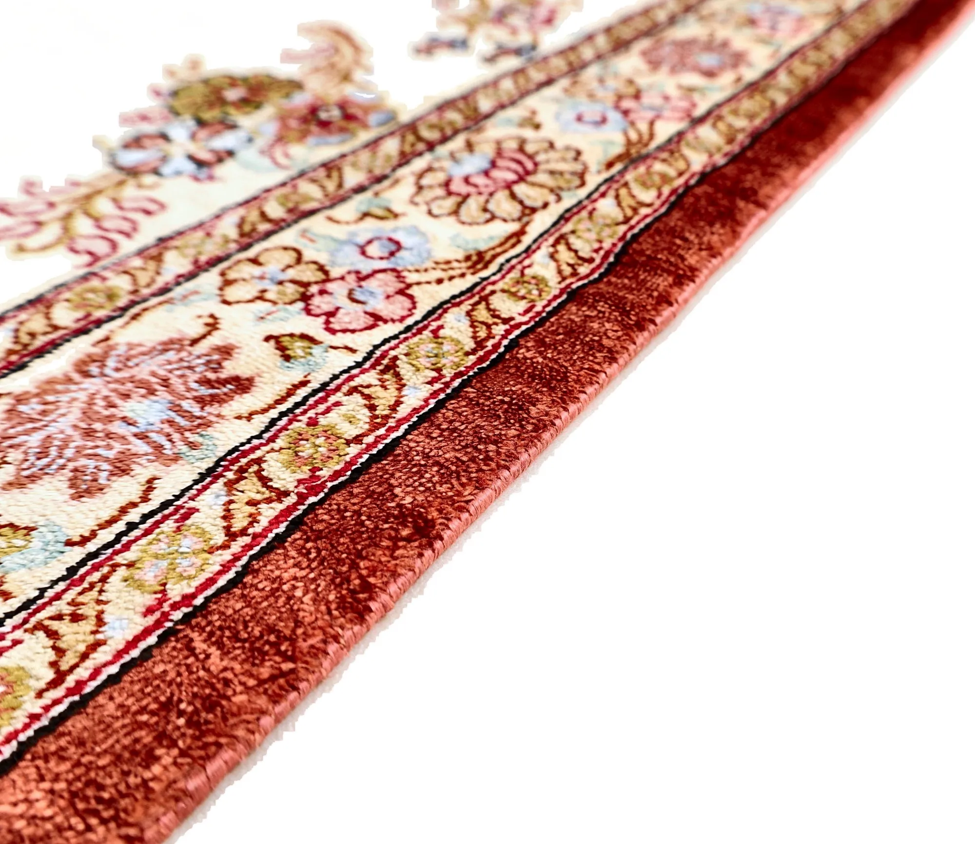 Ghom Perserteppich aus Iran, 200 × 60 cm