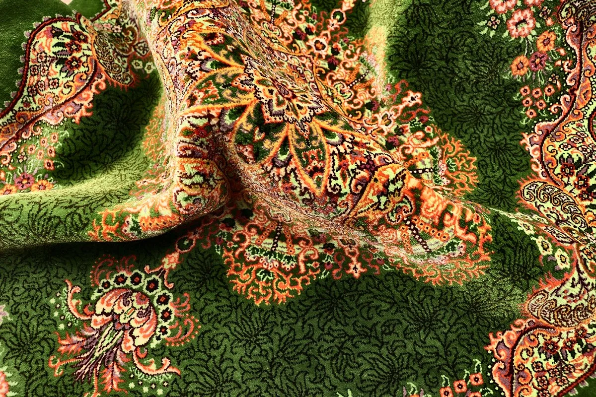 Perserteppich 97 × 64 cm aus Seide, handgeknüpft