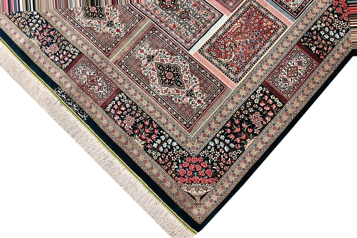 Ghom Perserteppich aus Iran, 150 × 100 cm