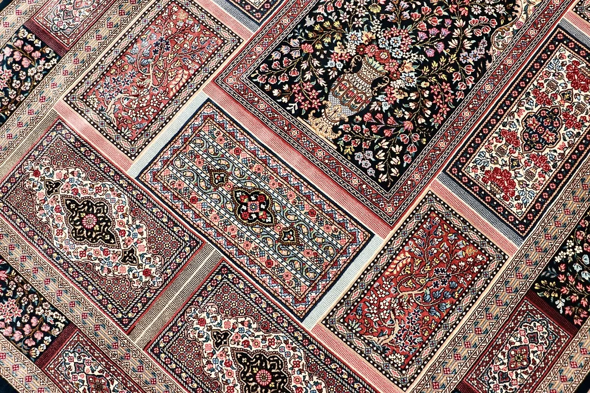 Ghom Perserteppich aus Iran, 150 × 100 cm