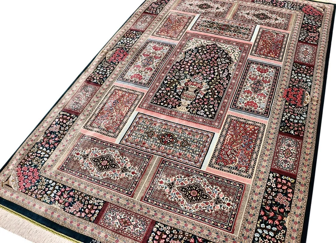 Ghom Perserteppich aus Iran, 150 × 100 cm