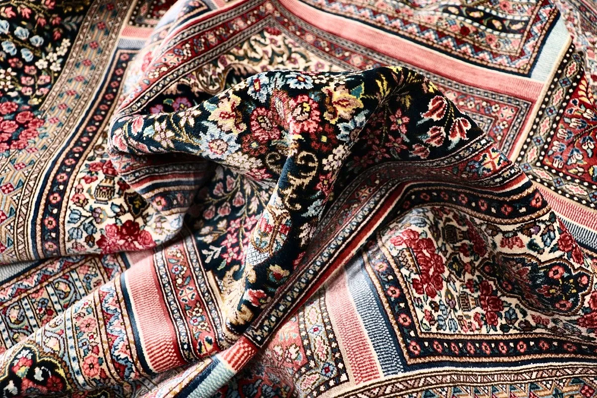 Ghom Perserteppich aus Iran, 150 × 100 cm
