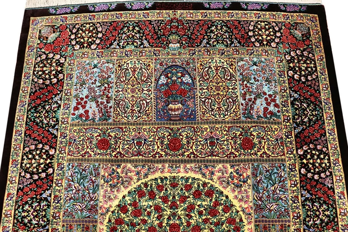 Handgeknüpfter Ghom Perserteppich 150 × 100 cm