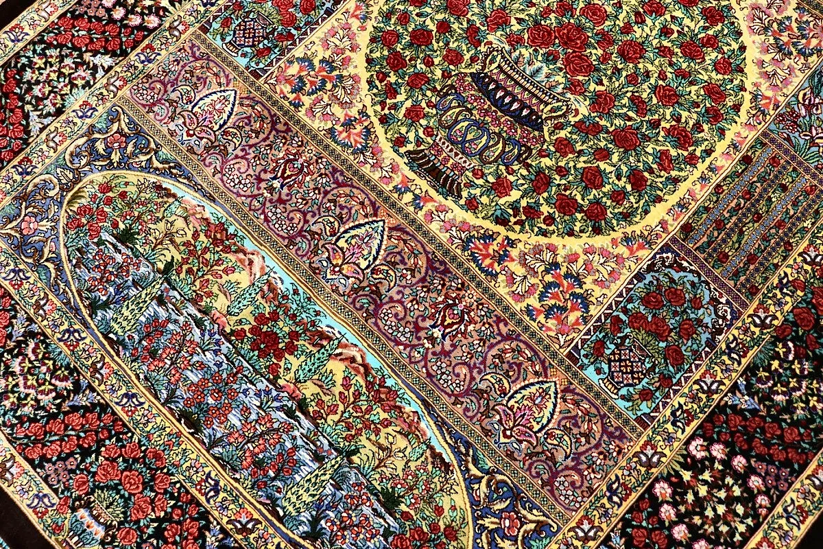 Handgeknüpfter Ghom Perserteppich 150 × 100 cm