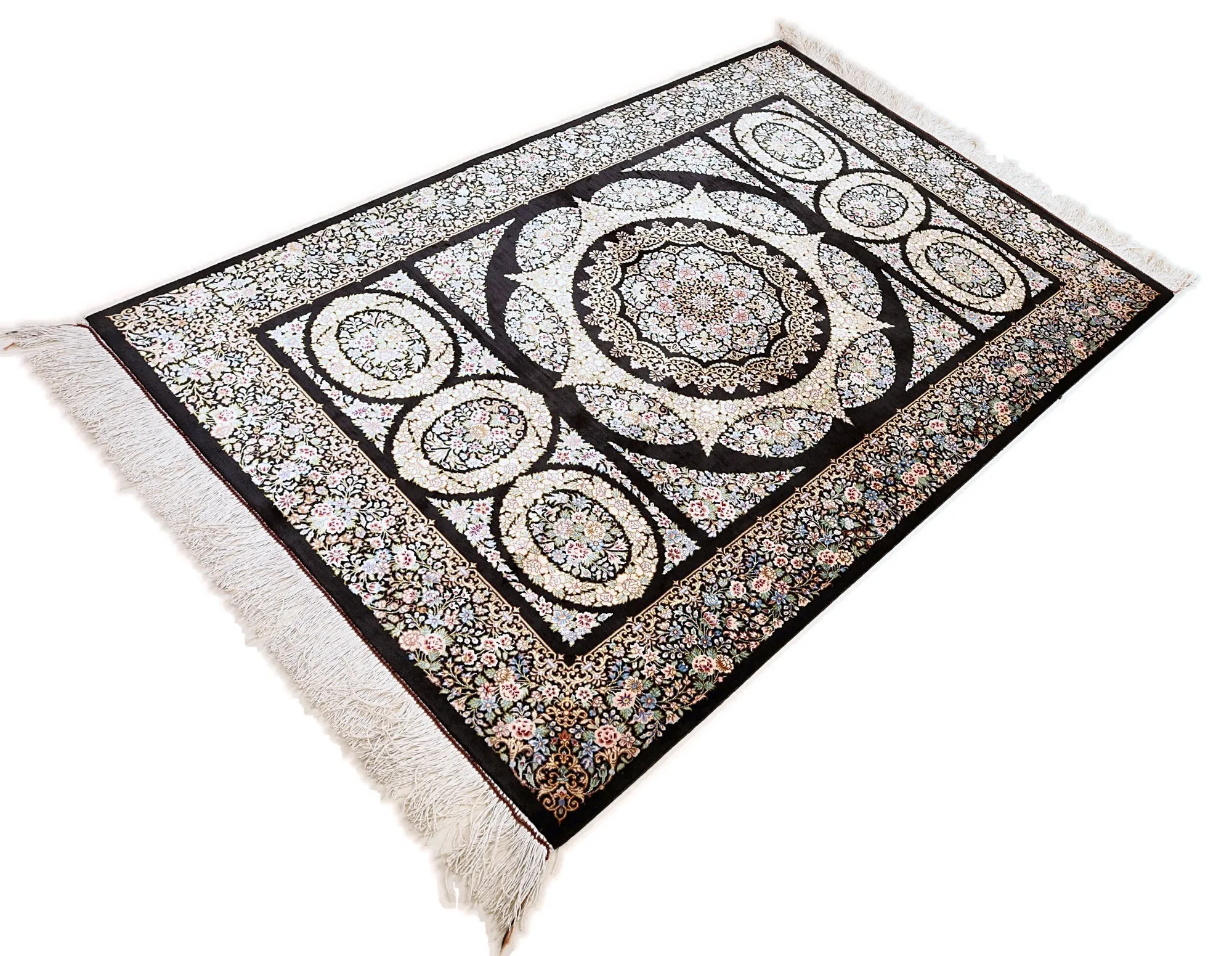Ghom Perserteppich aus Iran, 150 × 98 cm