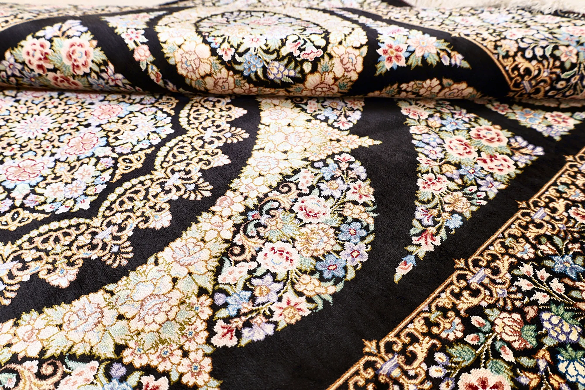 Ghom Perserteppich aus Iran, 150 × 98 cm