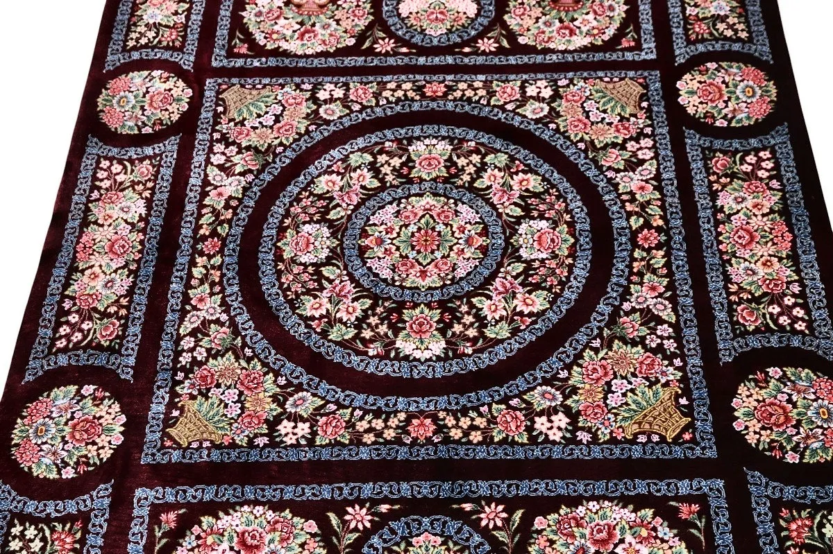 Handgeknüpfter Ghom Perserteppich 153 × 98 cm