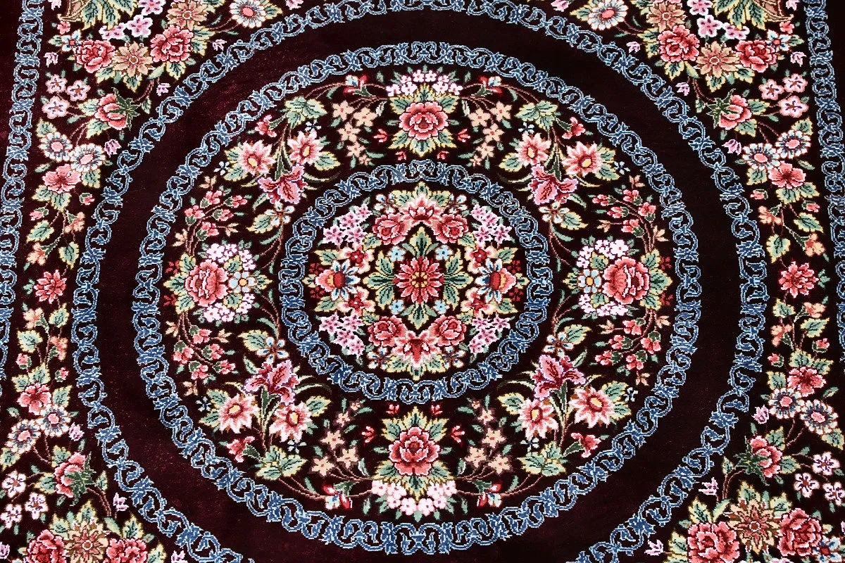 Handgeknüpfter Ghom Perserteppich 153 × 98 cm