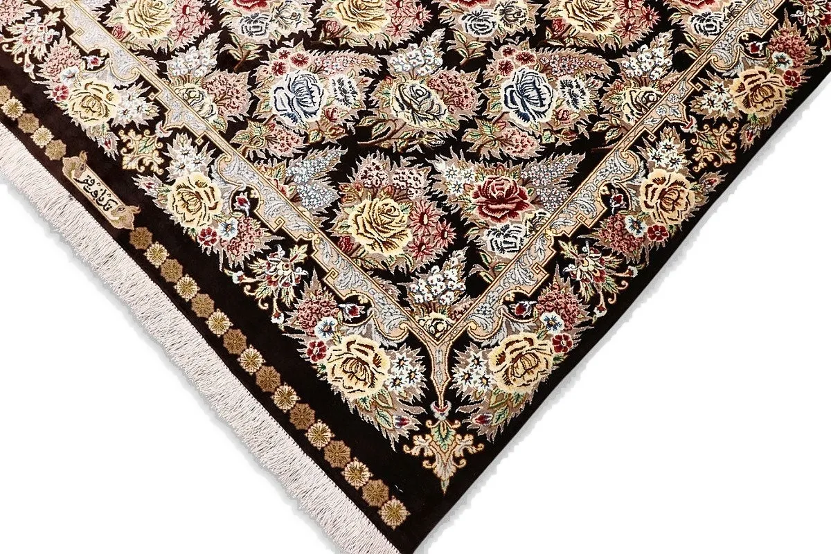 Ghom Perserteppich aus Iran, 160 × 98 cm