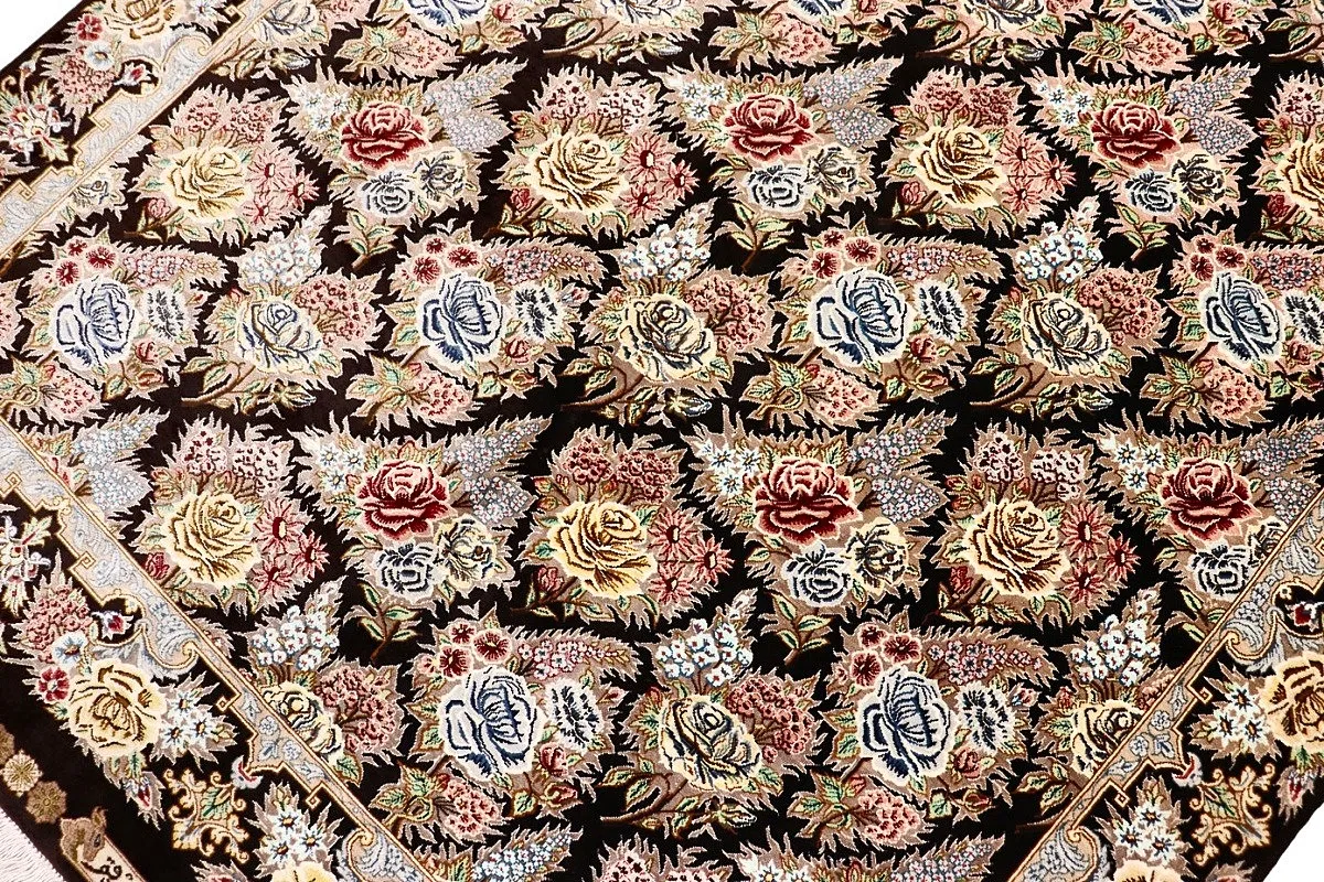 Ghom Perserteppich aus Iran, 160 × 98 cm