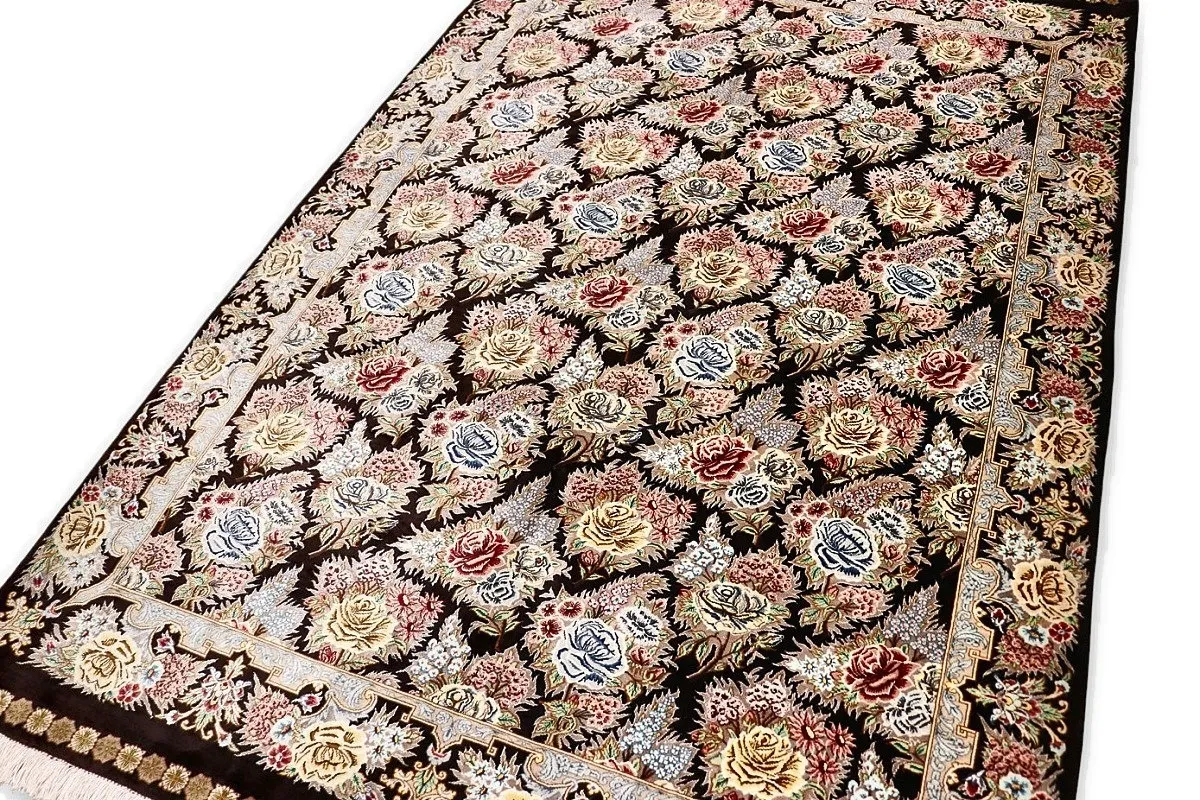 Ghom Perserteppich aus Iran, 160 × 98 cm