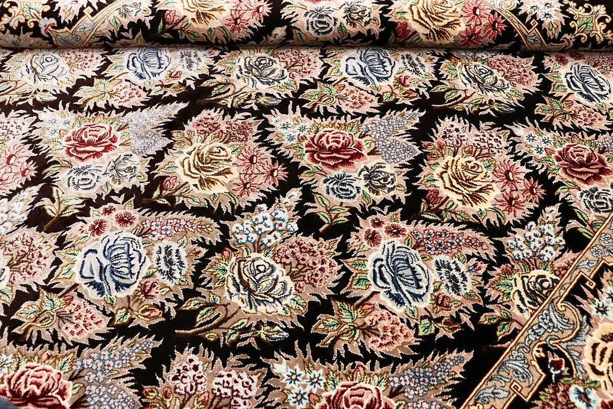 Ghom Perserteppich aus Iran, 160 × 98 cm