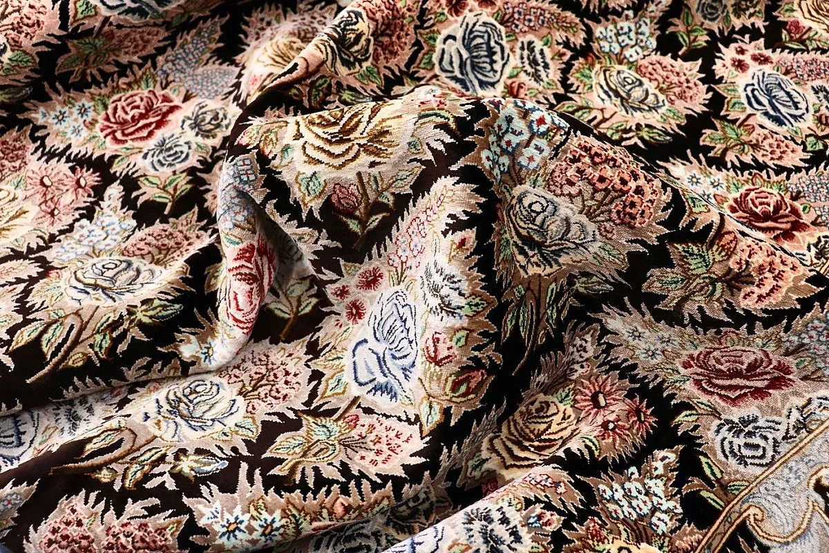 Ghom Perserteppich aus Iran, 160 × 98 cm