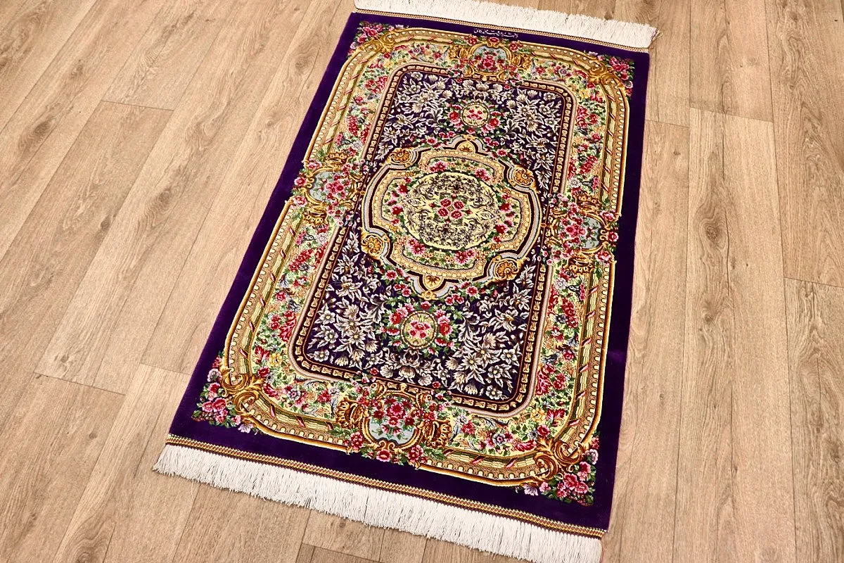 Ghom Perserteppich aus Iran, 120 × 80 cm