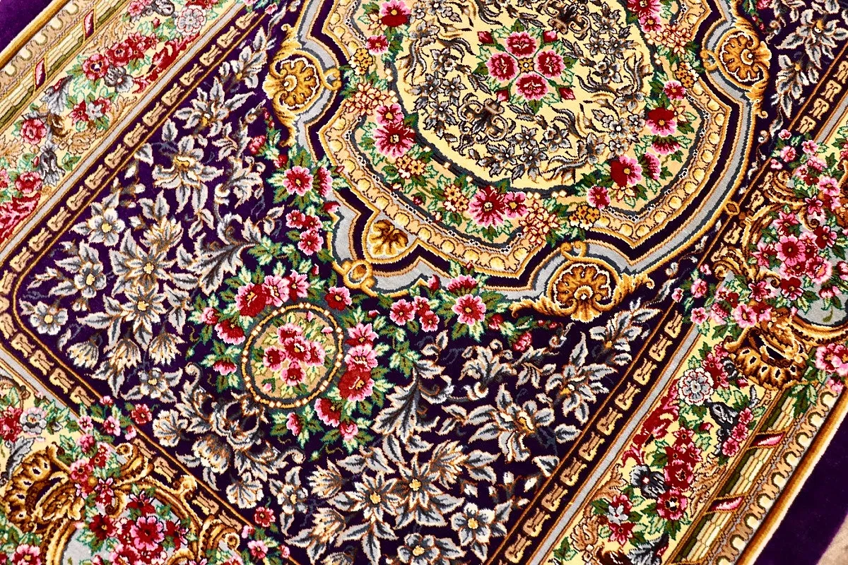 Ghom Perserteppich aus Iran, 120 × 80 cm