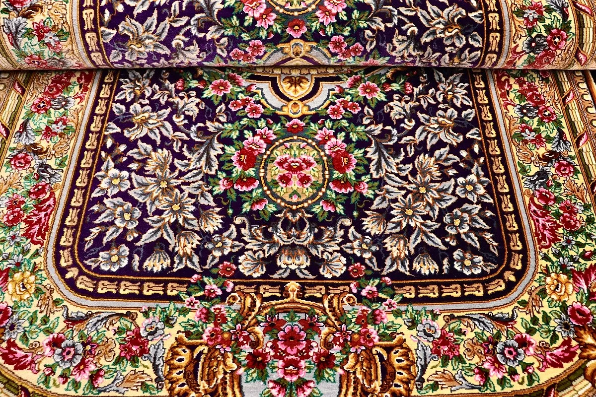 Ghom Perserteppich aus Iran, 120 × 80 cm