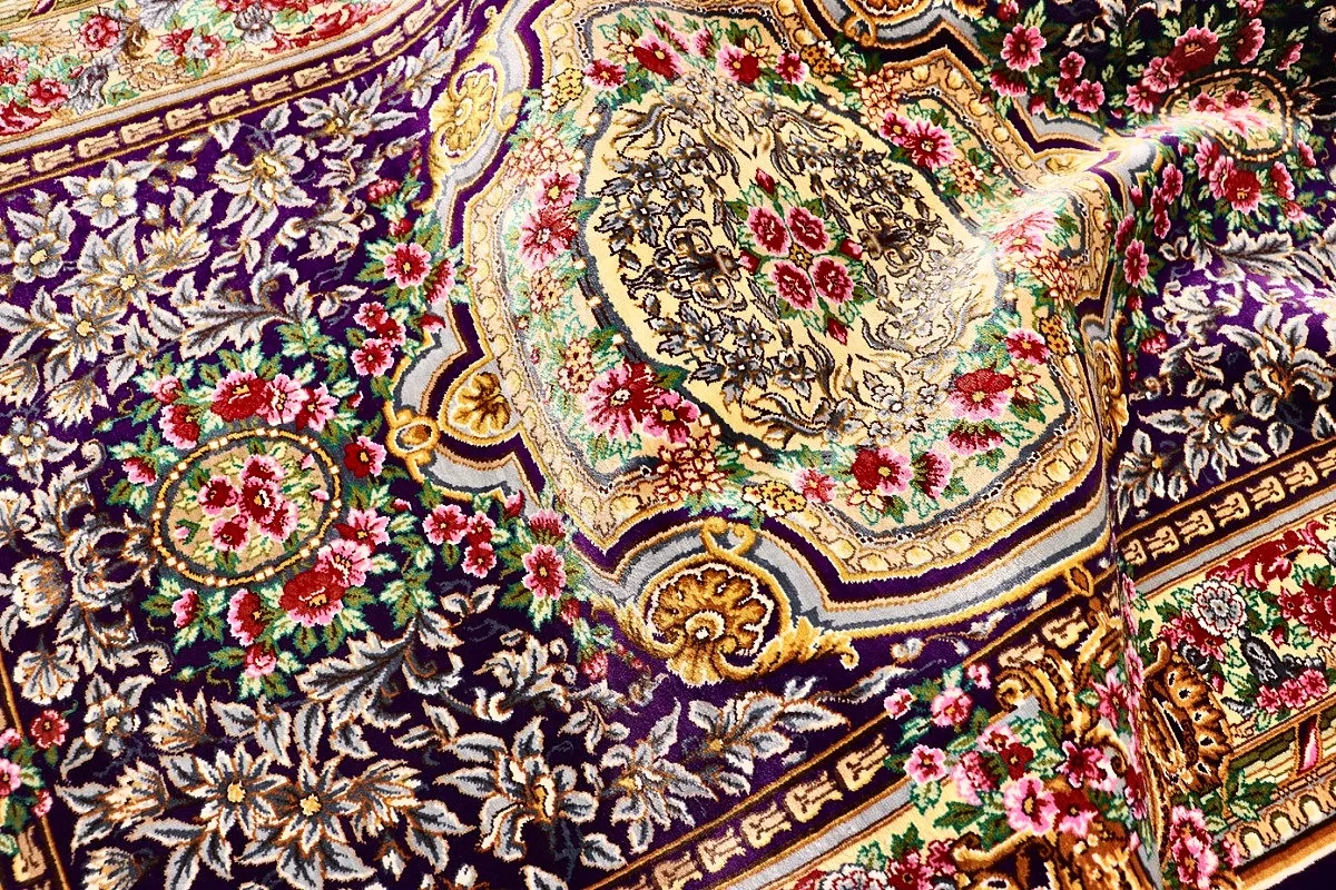 Ghom Perserteppich aus Iran, 120 × 80 cm