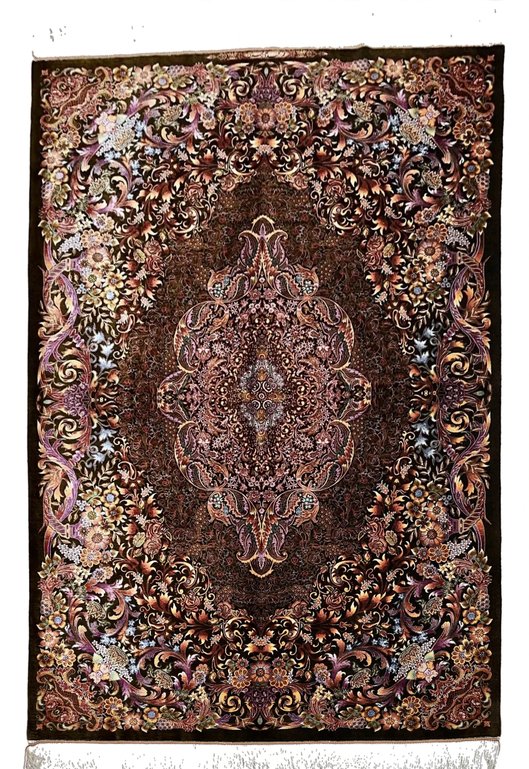 Ghom Perserteppich aus Iran, 200 × 140 cm