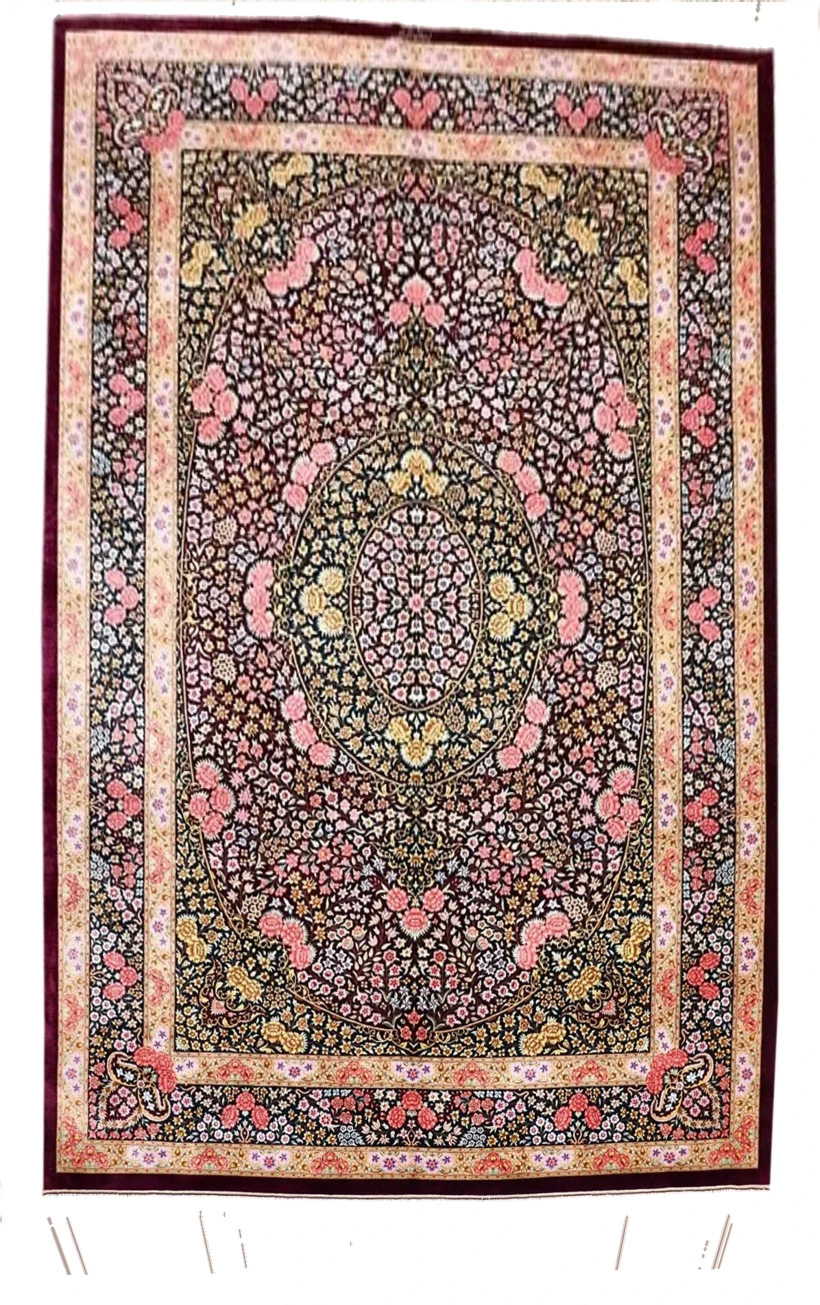 Ghom Perserteppich aus Iran, 297 × 200 cm