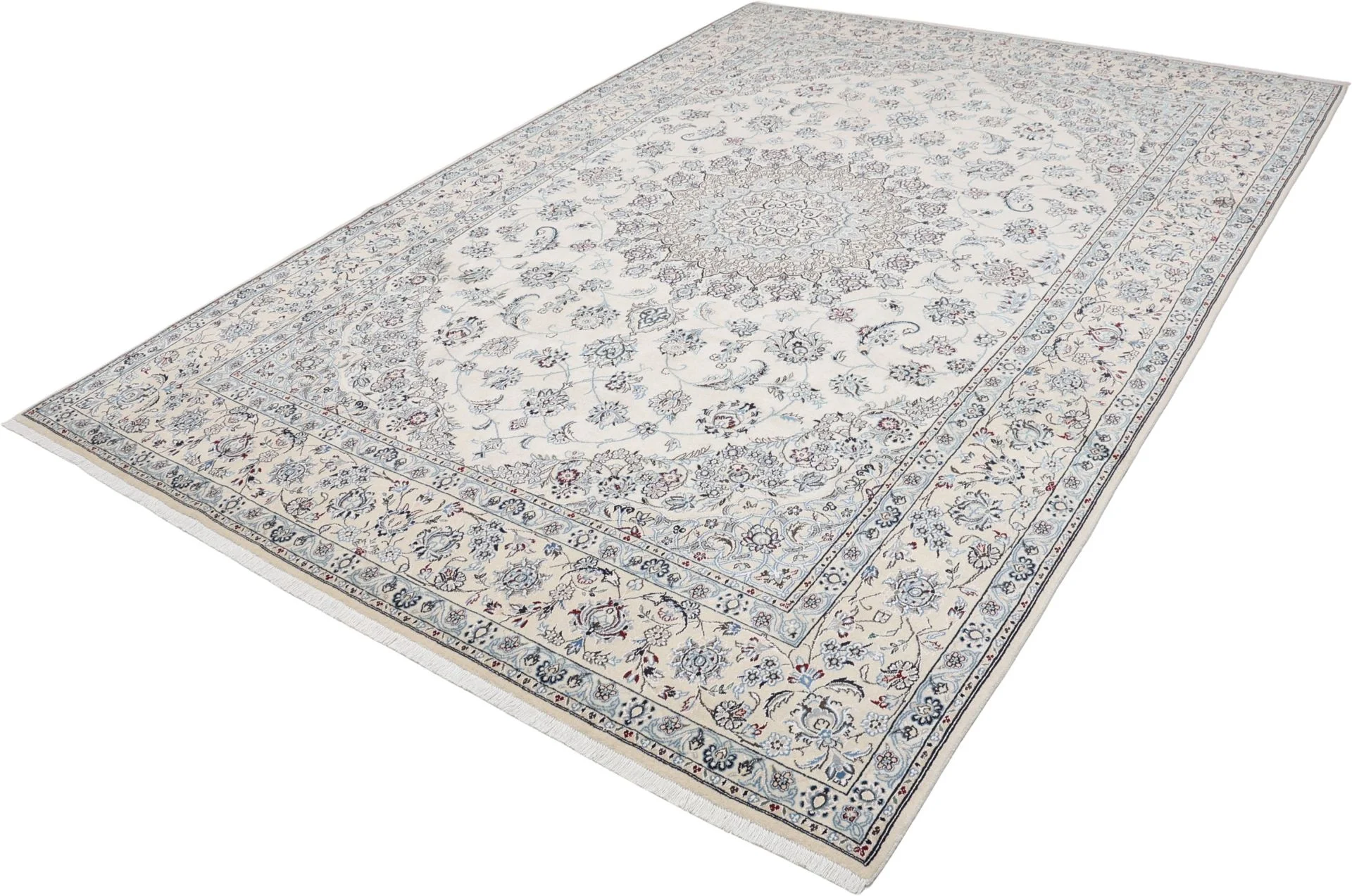 Nain Perserteppich 240 × 350 cm aus Wolle & Seide, handgeknüpft