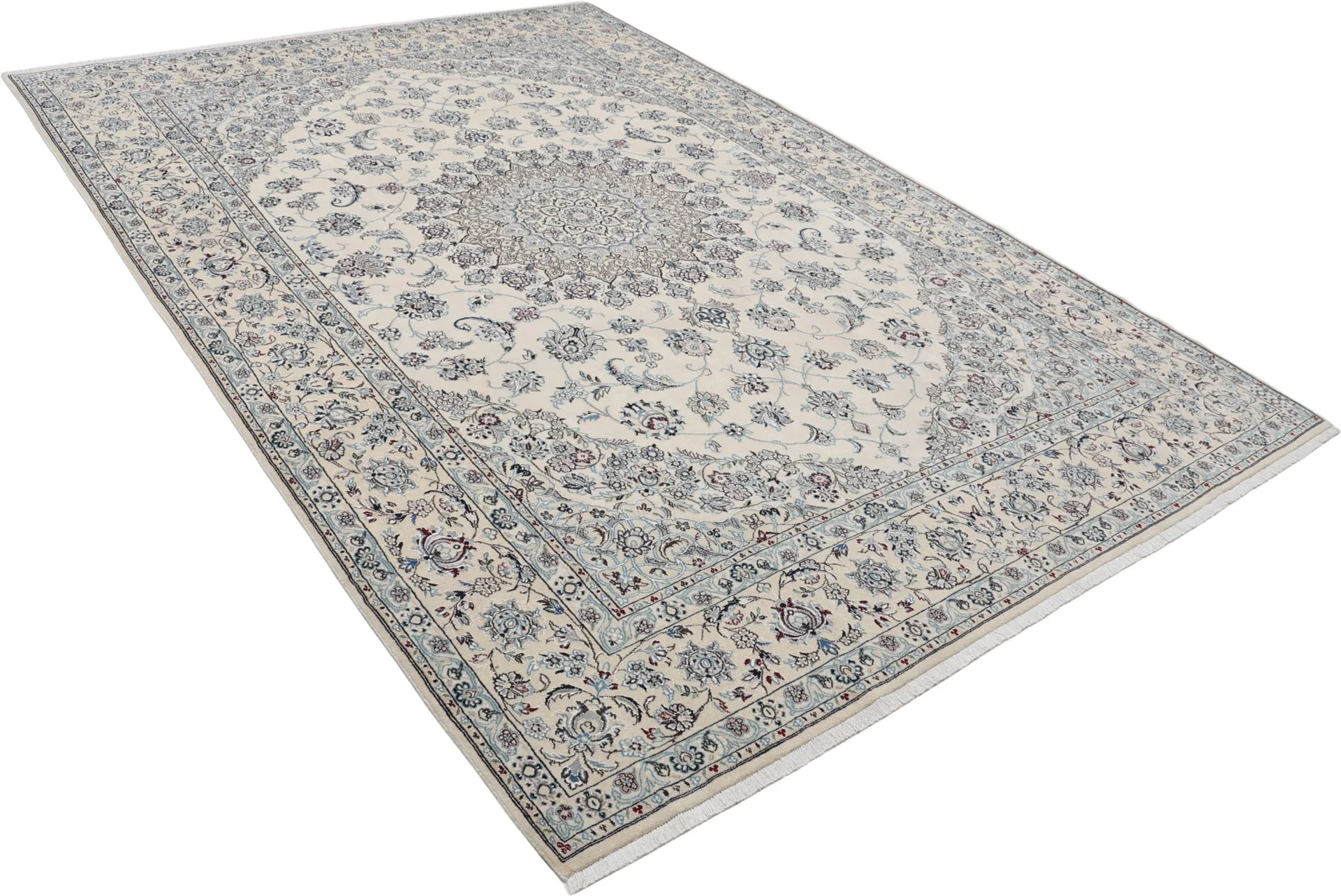 Nain Perserteppich 240 × 350 cm aus Wolle & Seide, handgeknüpft