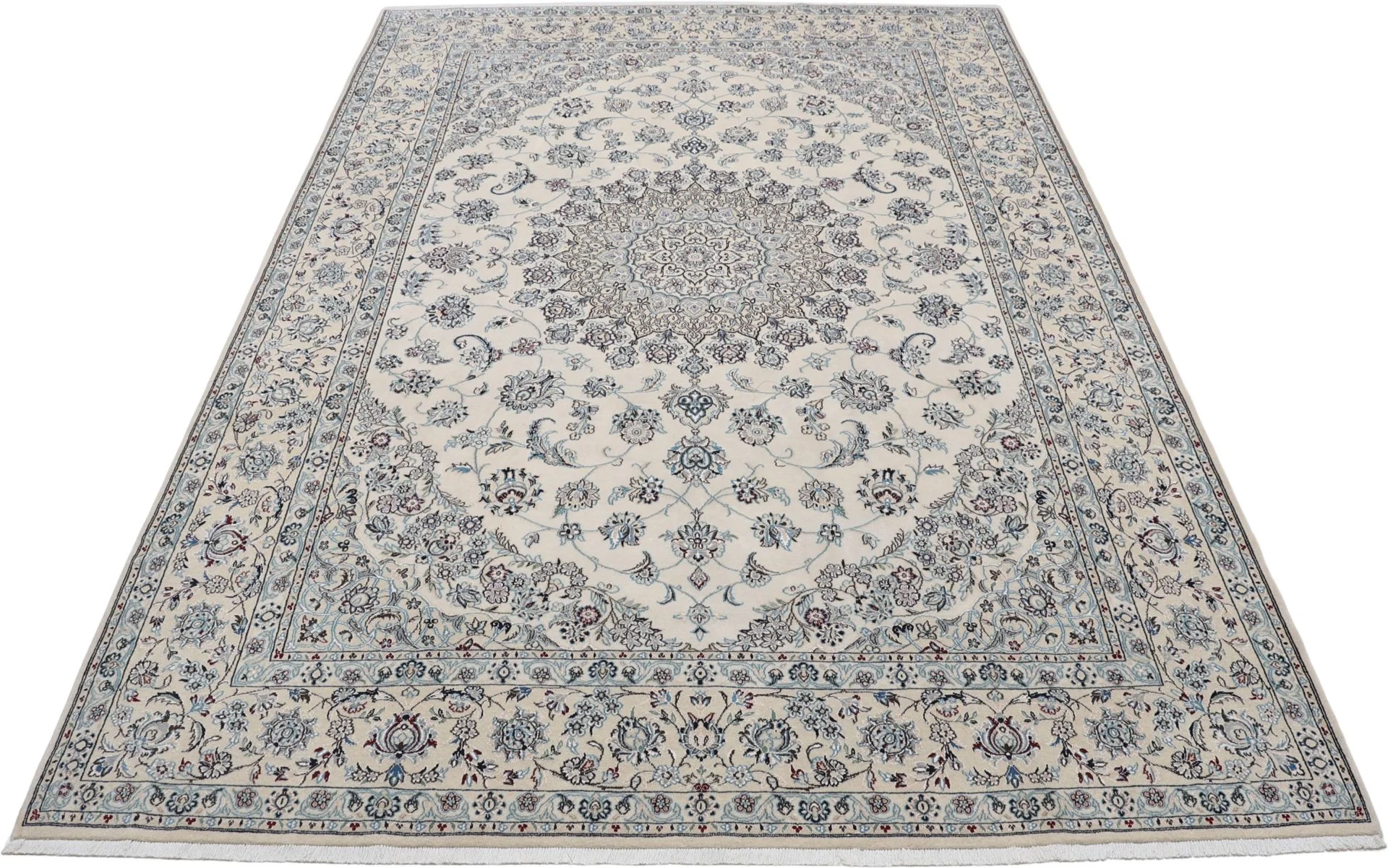 Nain Perserteppich 240 × 350 cm aus Wolle & Seide, handgeknüpft