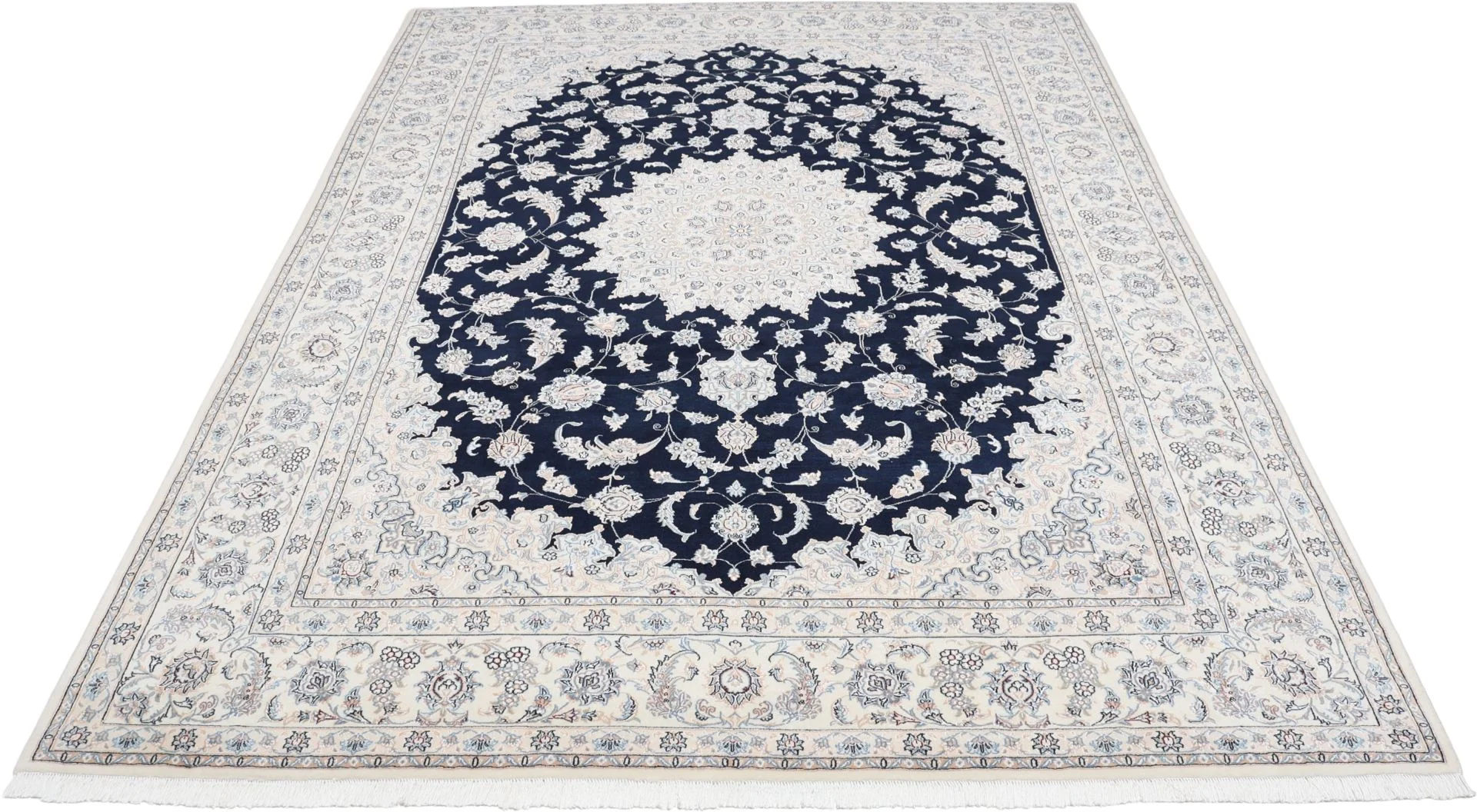 Handgeknüpfter Nain Perserteppich, 250 × 350 cm, Wolle & Seide