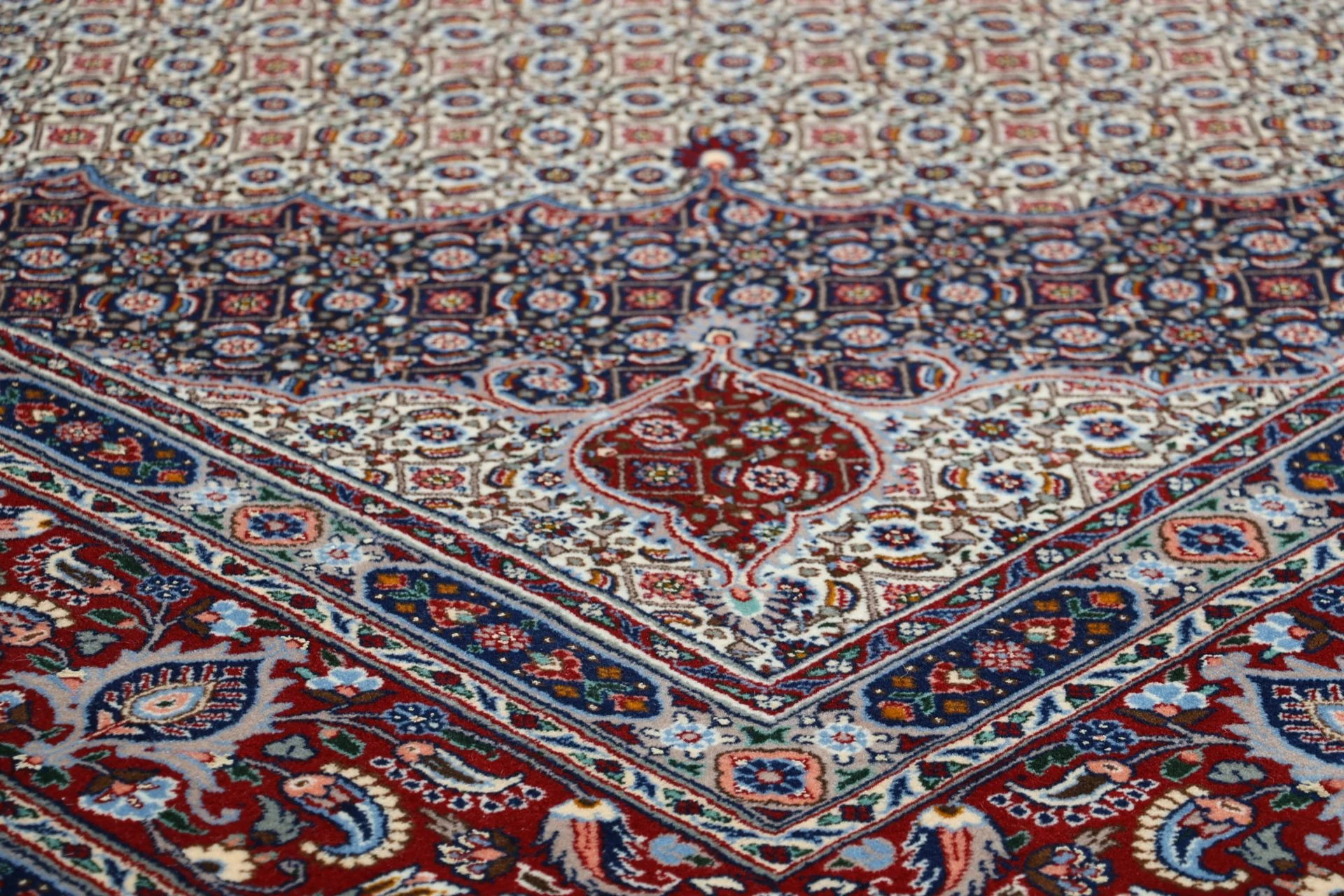 Handgeknüpfter Moud Perserteppich, 245 × 345 cm, Wolle & Seide