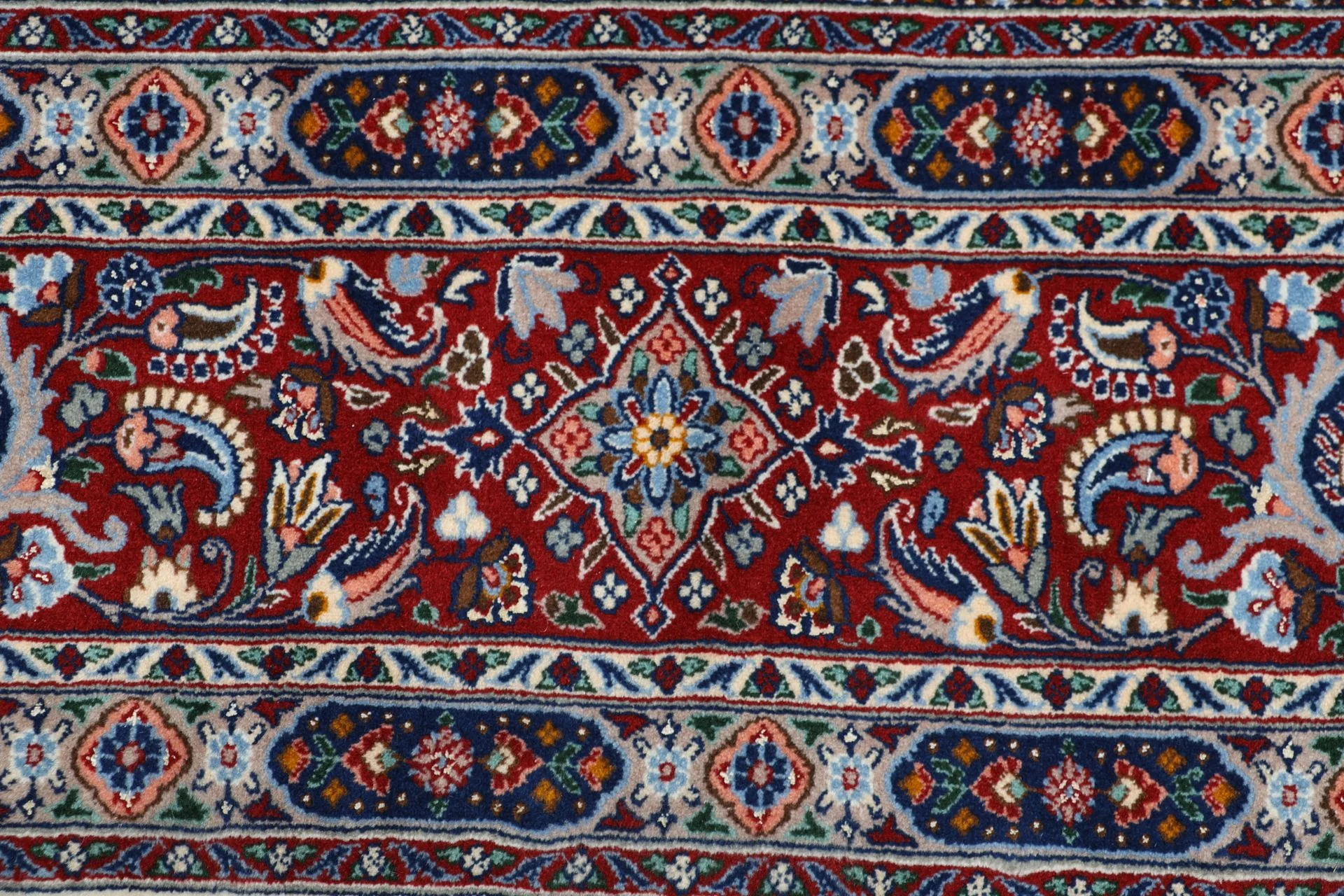 Handgeknüpfter Moud Perserteppich, 245 × 345 cm, Wolle & Seide